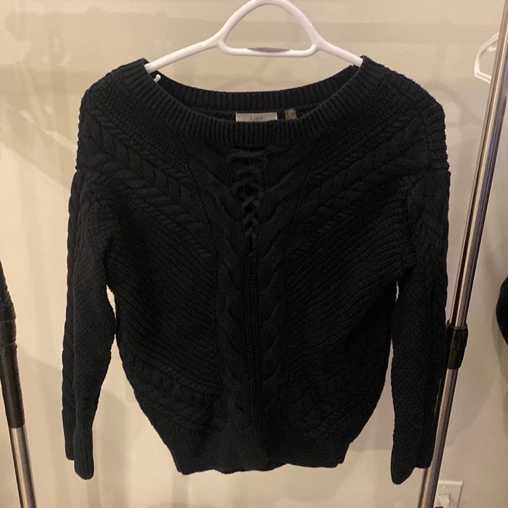 Black knit sweater